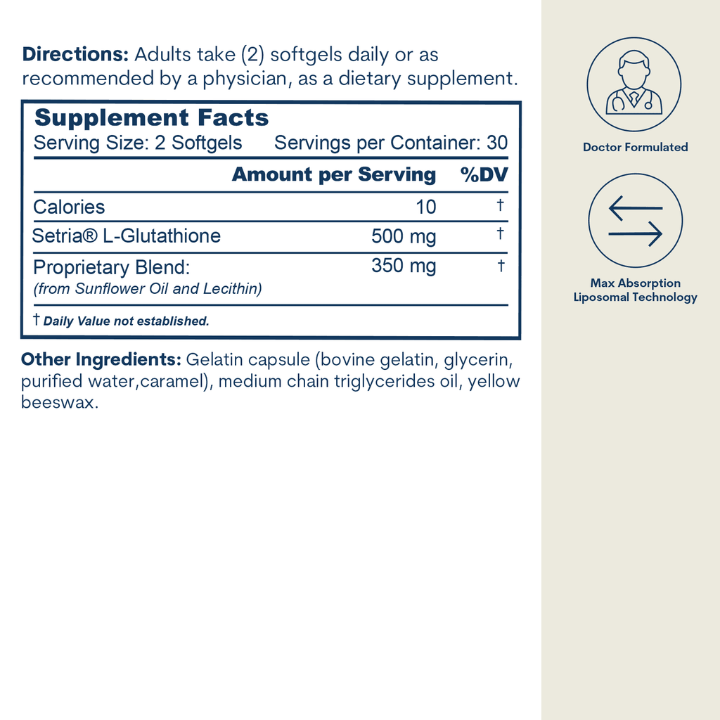 Liposomal Glutathione - Softgels (60 Count / 30 Servings)